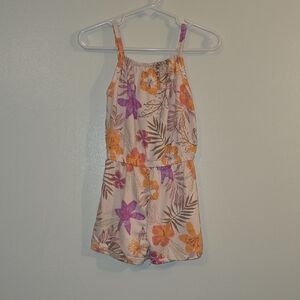**4/$20 On Baby Rompers/pajamas** Floral Kids Romper - Orange and Purple LOT P